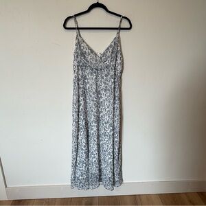 Lulus Floral Blue Maxi Dress Womens Size XL Event Summer Beach Wedding Guest